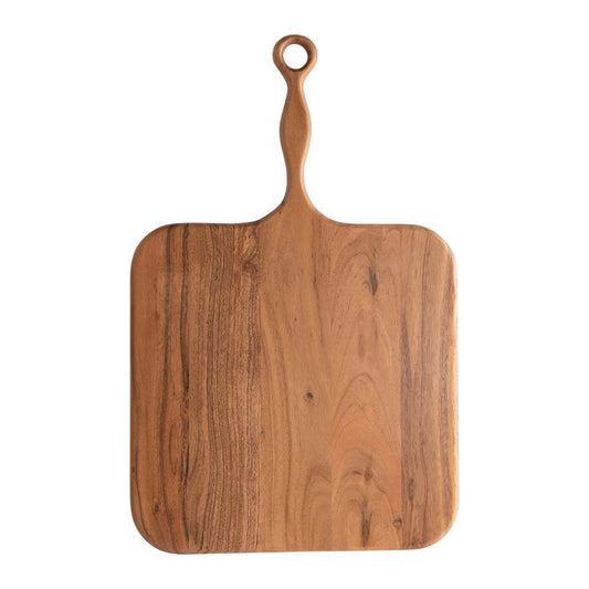 Acacia Wood Cheese Board with Handles