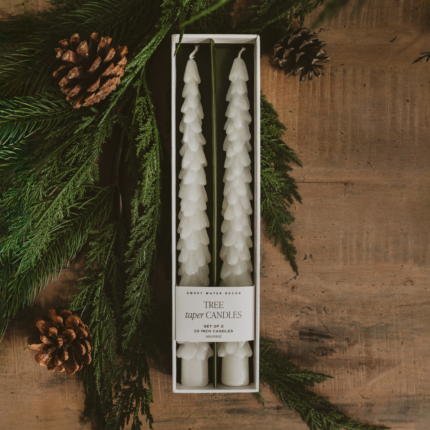 Cream Tree Taper Candles