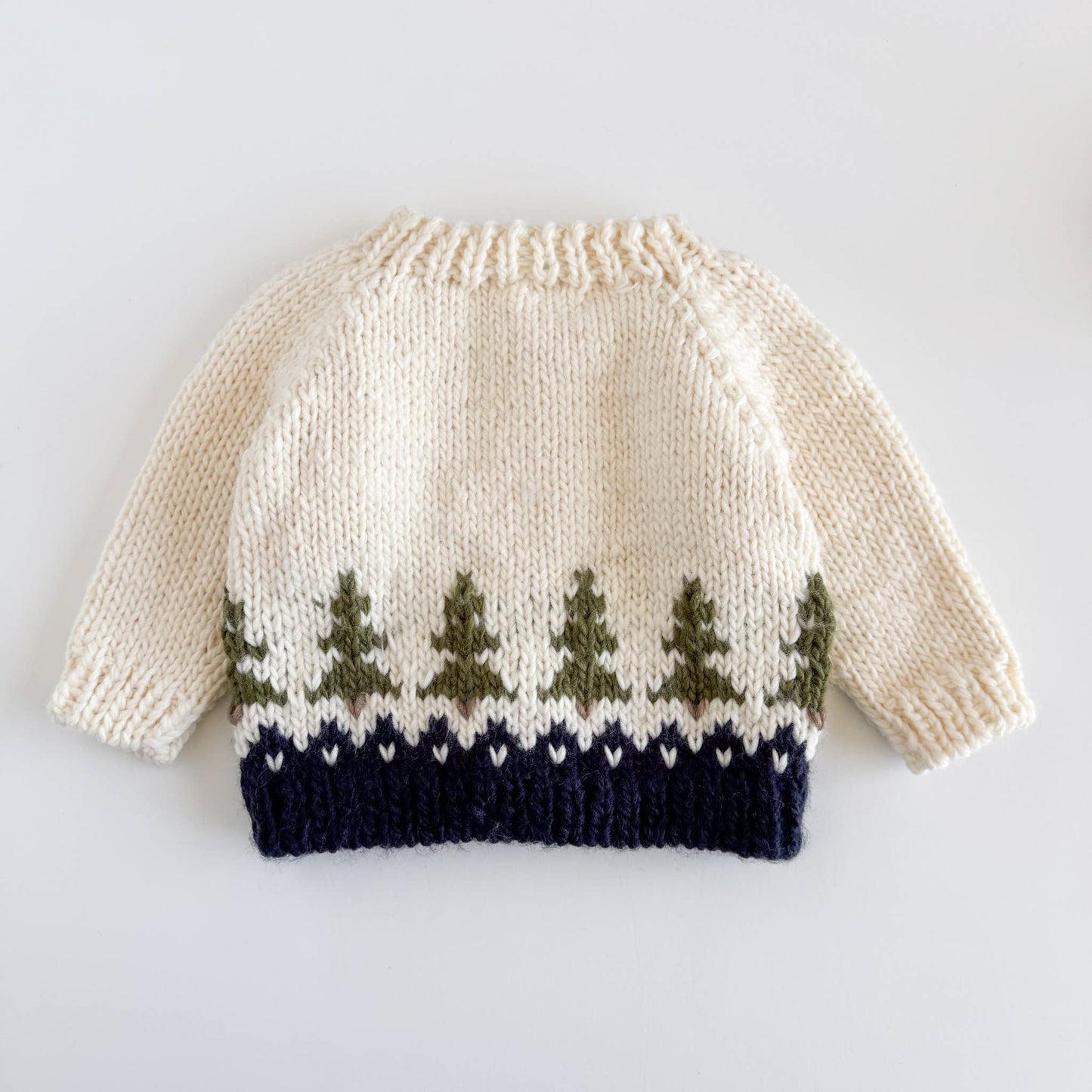 Tree Cardigan Navy Baby Kid Forest Fall Winter Apparel: XS; 6-12M