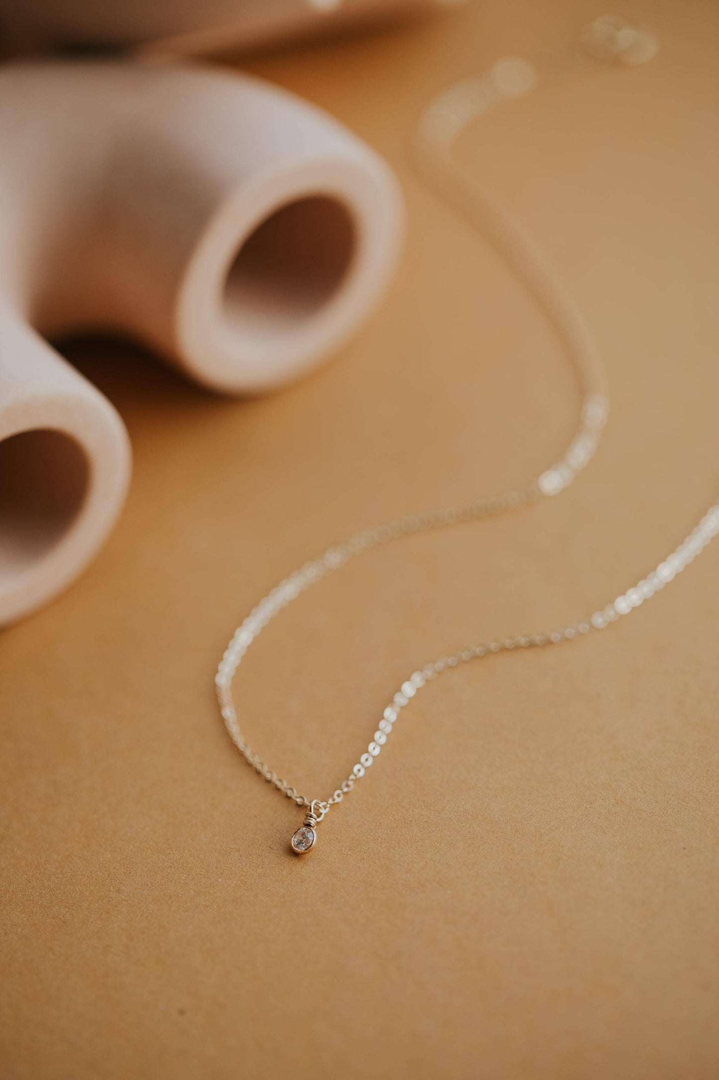 Solitaire Necklace | Sterling Silver