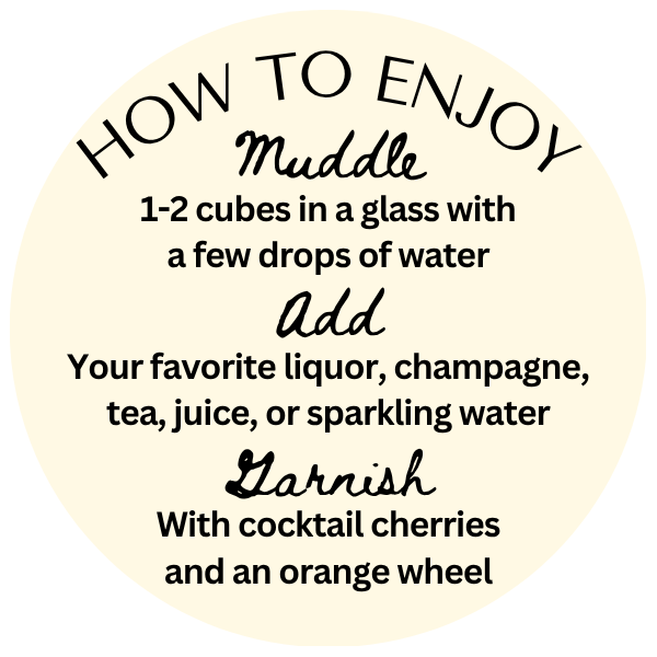 Cherry Infused Sugar Cubes : Jar 4oz