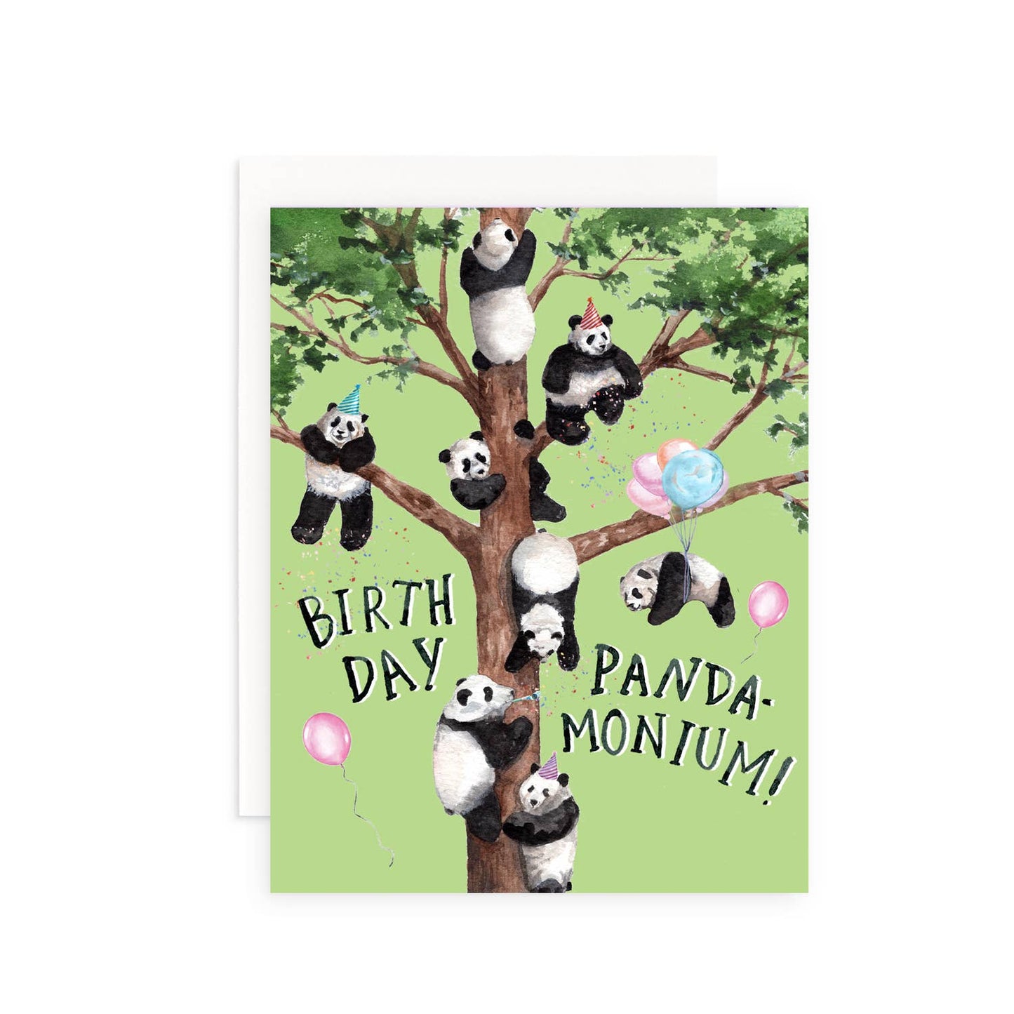 Birthday Pandamonium Greeting Card: Single Card