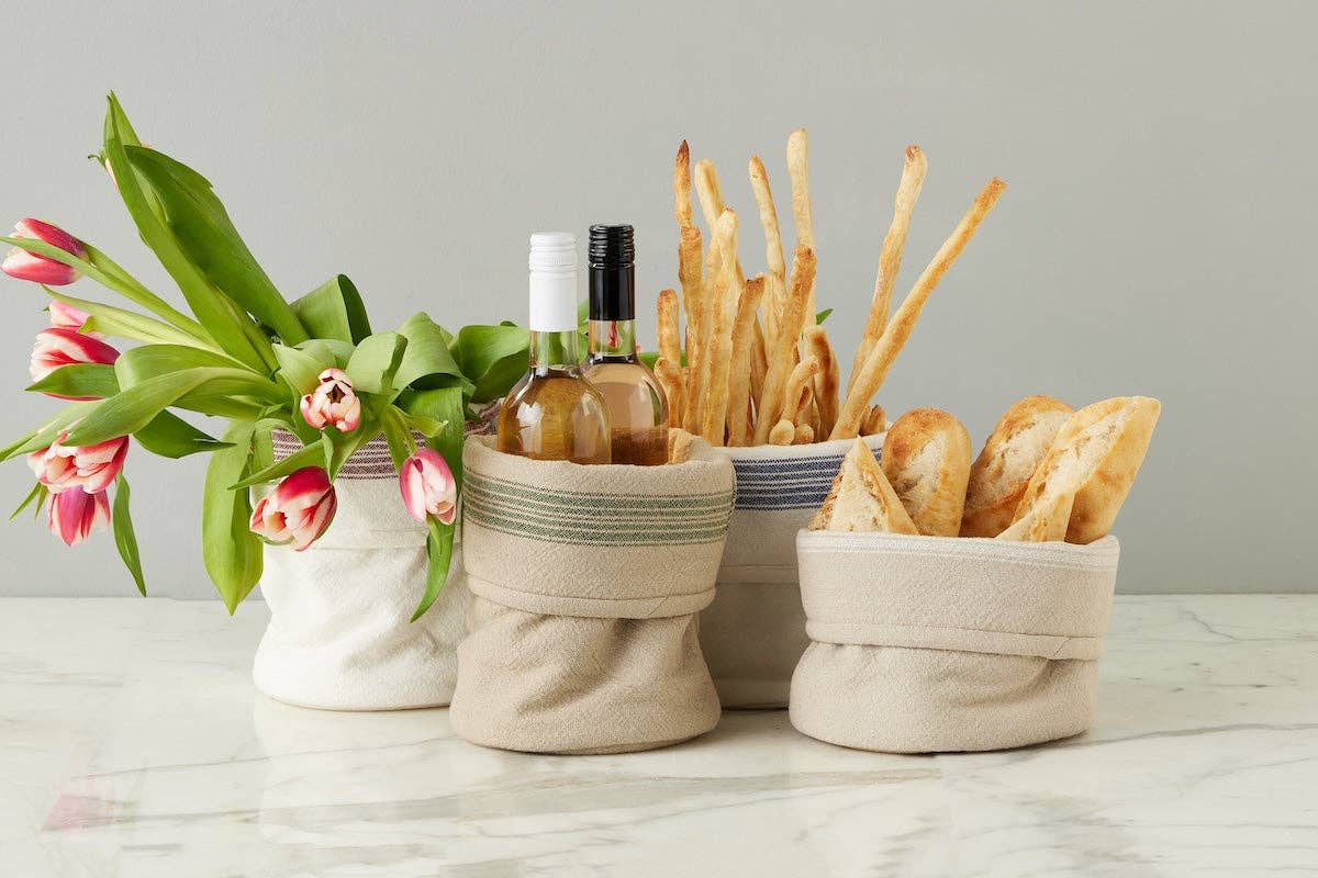 Bistro Bag, Vintage White Stripe