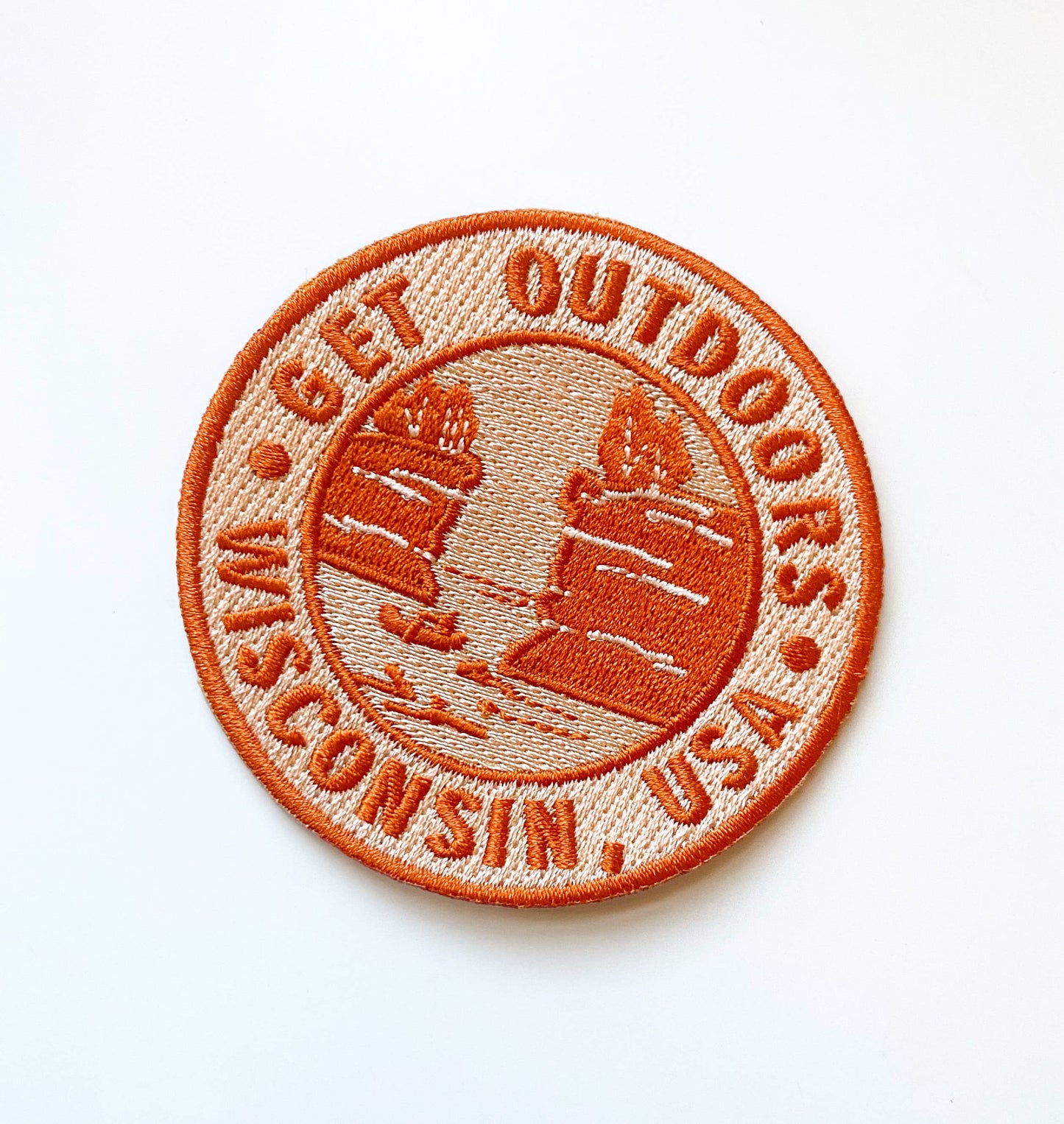 Get Outdoors Wisconsin Embroidered Iron-On Patch