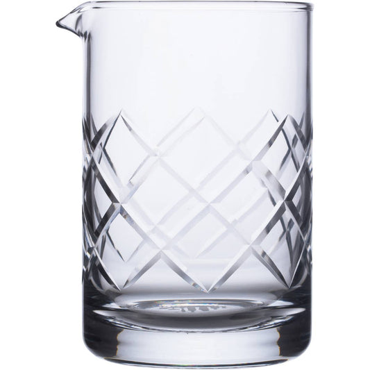 Craft Cocktail Mixing Glass - Diamond Cut Pattern