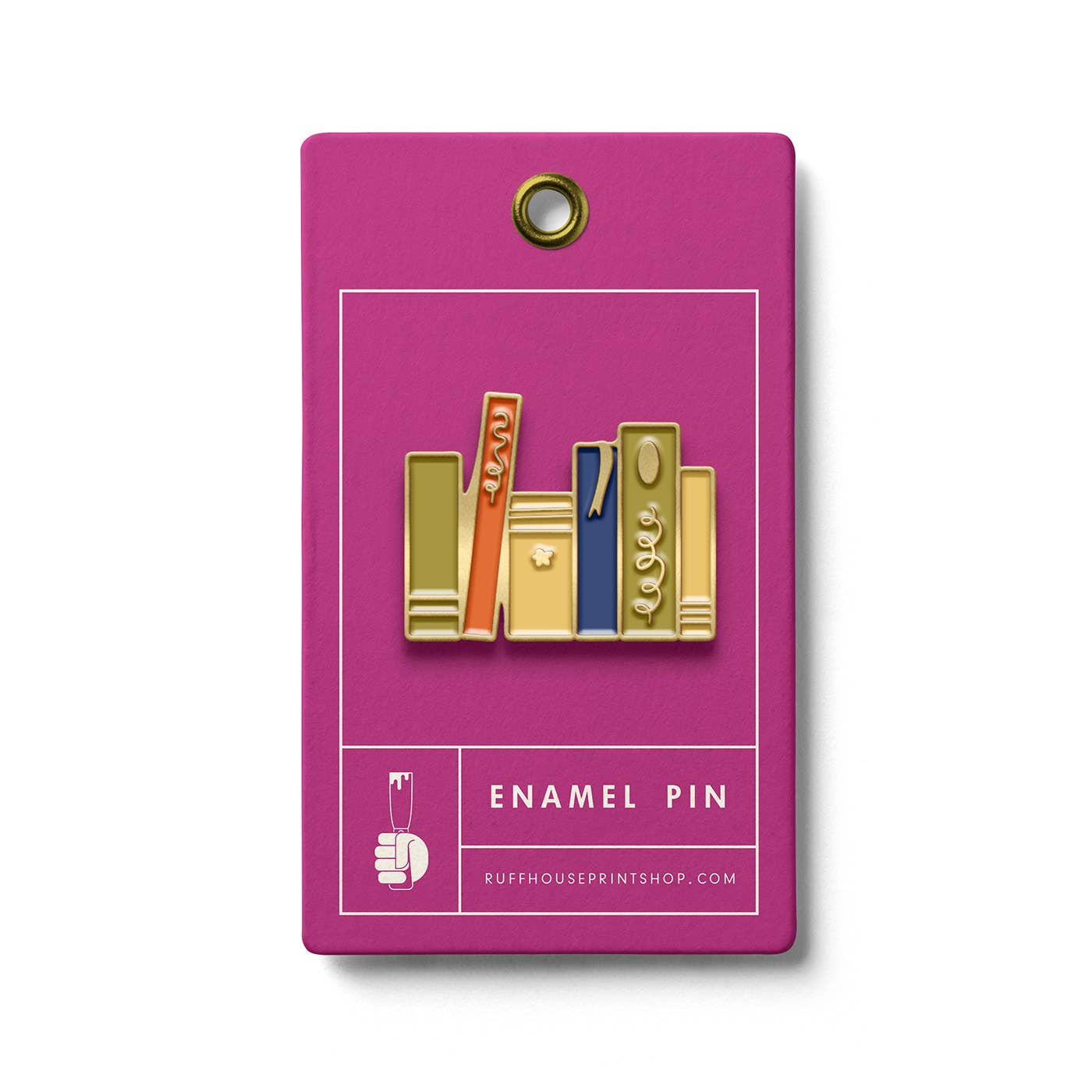 Book Shelf Reading Enamel Pin