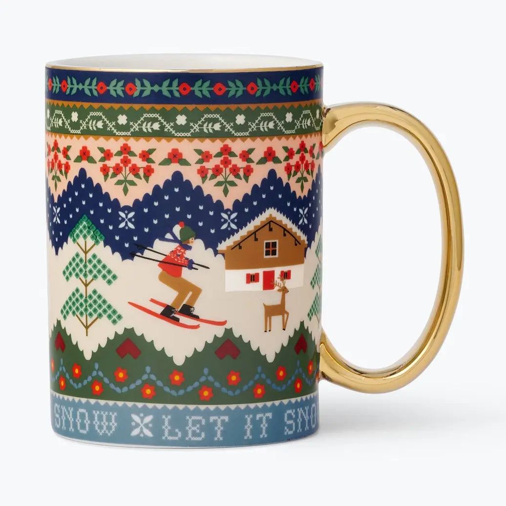 Ski Chalet Porcelain Mug
