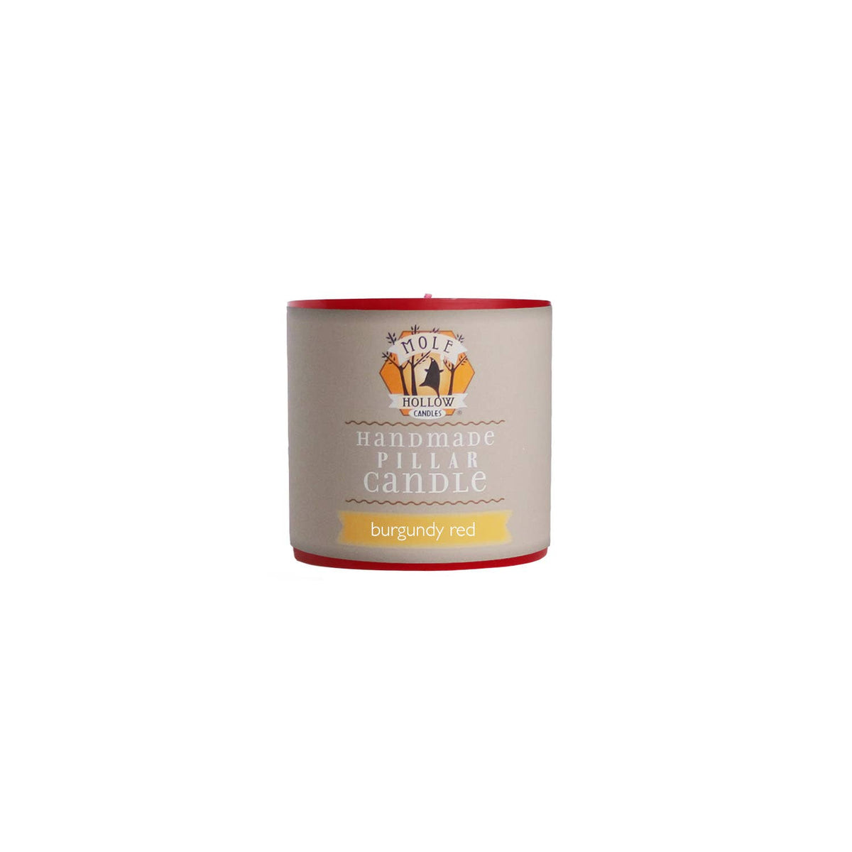 Burgundy Unscented Pillar Candles: 3x3"
