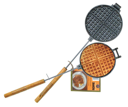 Chuckwagon Waffle Iron - Cast Iron By Rome #1028