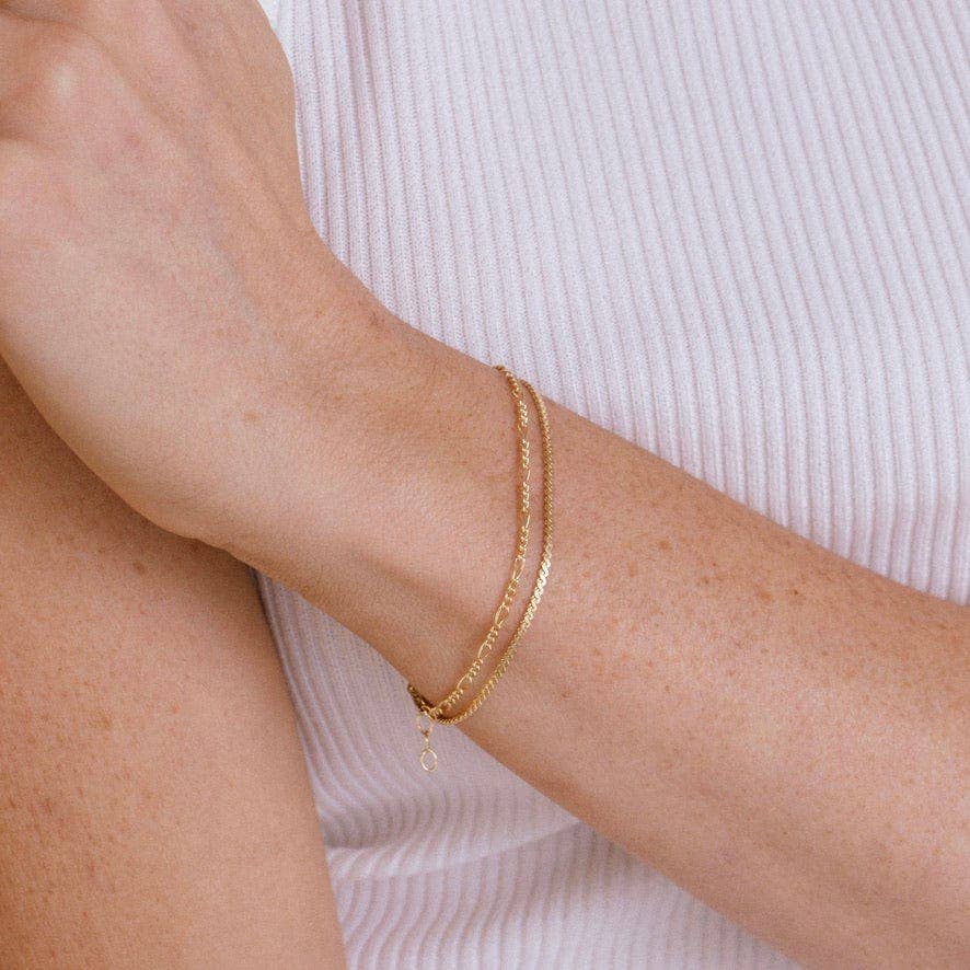 Figaro Chain Bracelet | Gold Filled