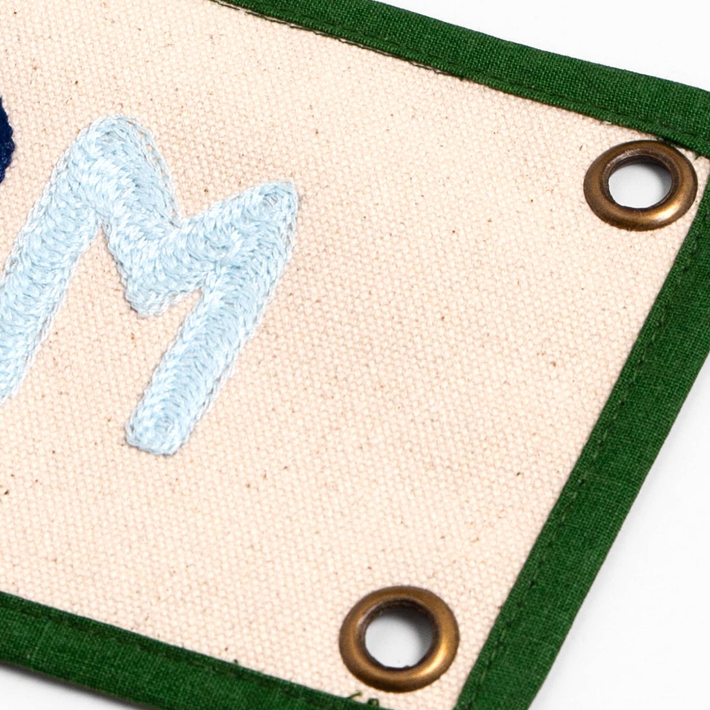 Bookworm Embroidered Canvas Banner