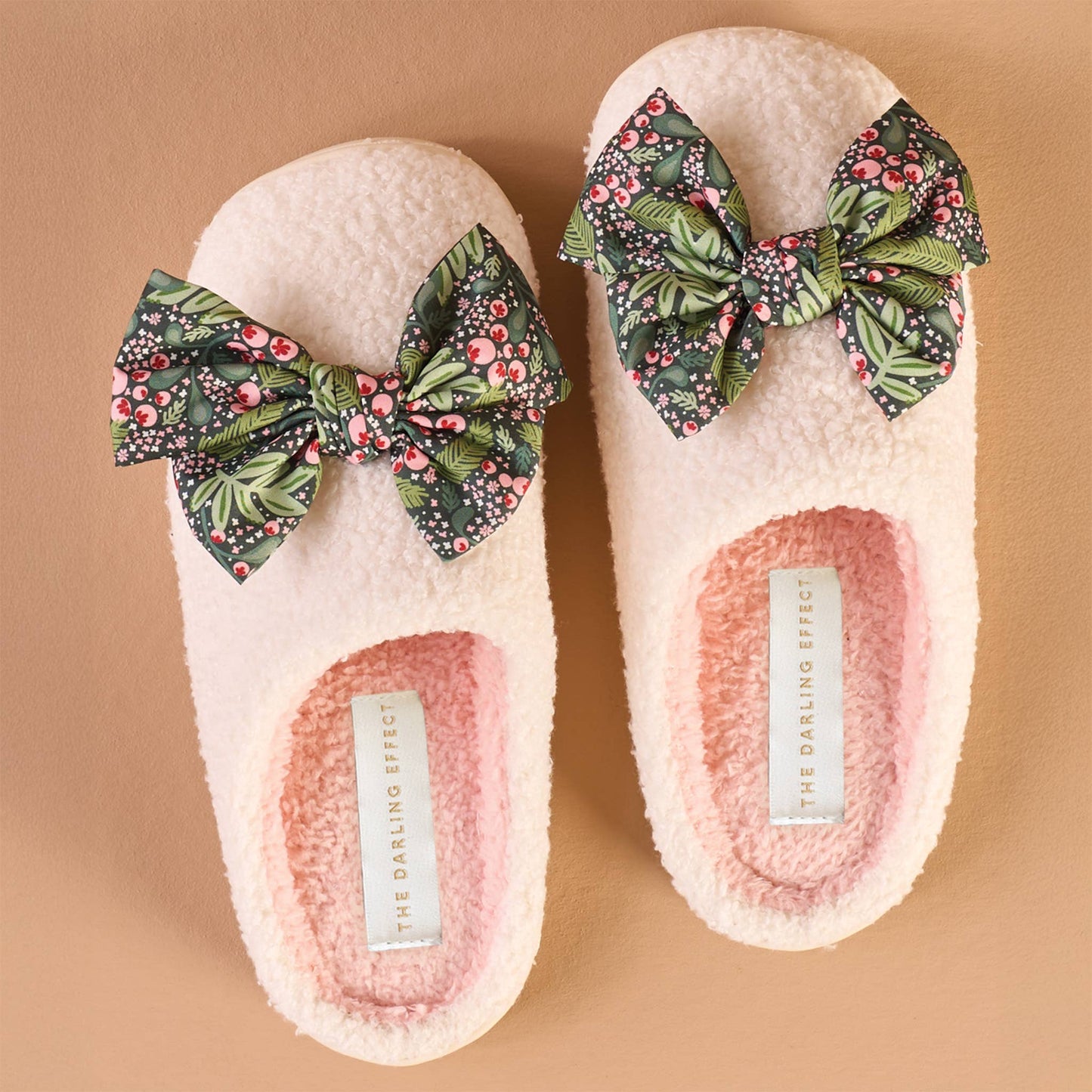Fuzzy Slippers-Betty Bow Jolly Sprig (Mixed  S/M + M/L)