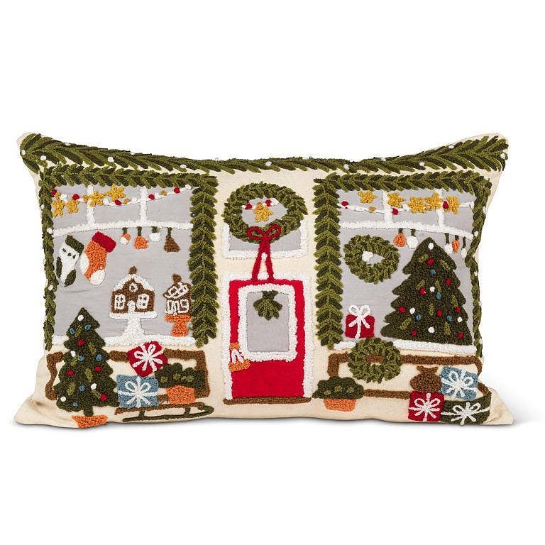Rectangle Gift Shop Storefront Pillow