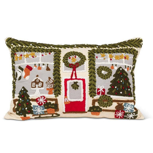 Rectangle Gift Shop Storefront Pillow