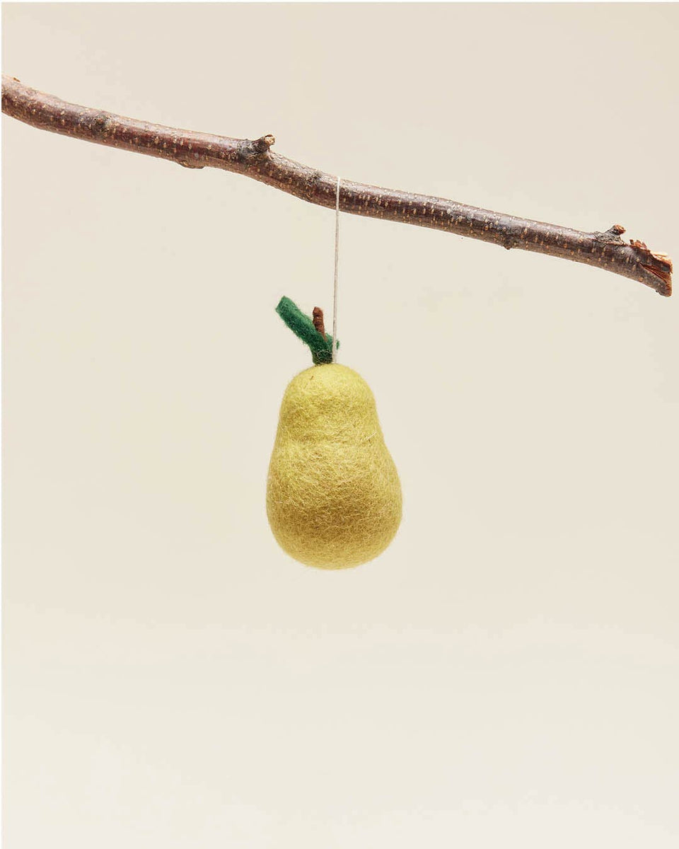 Felted Fruit Ornament-Pear