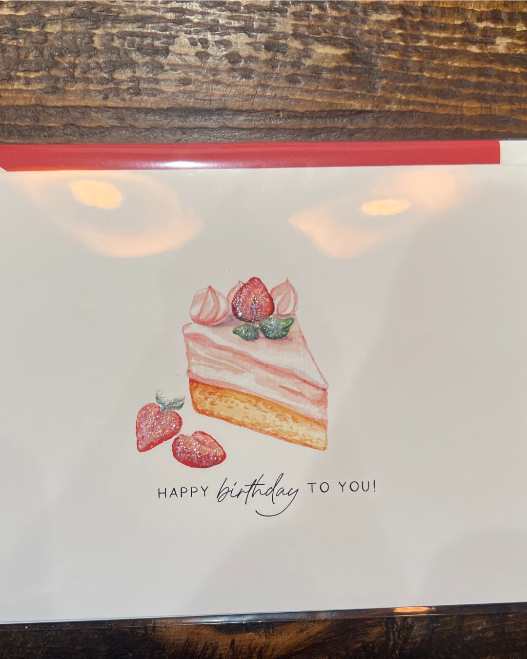 Strawberry Cake Birthday Card