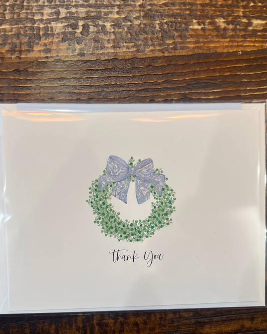 Wreath Thank You Card