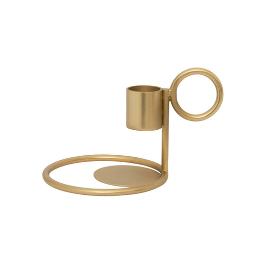 Candle Holder Double Ring: IRON / Gold