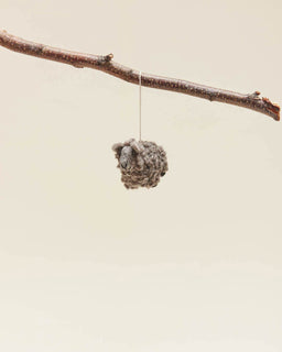 Felted Sheep Ornament-Grey