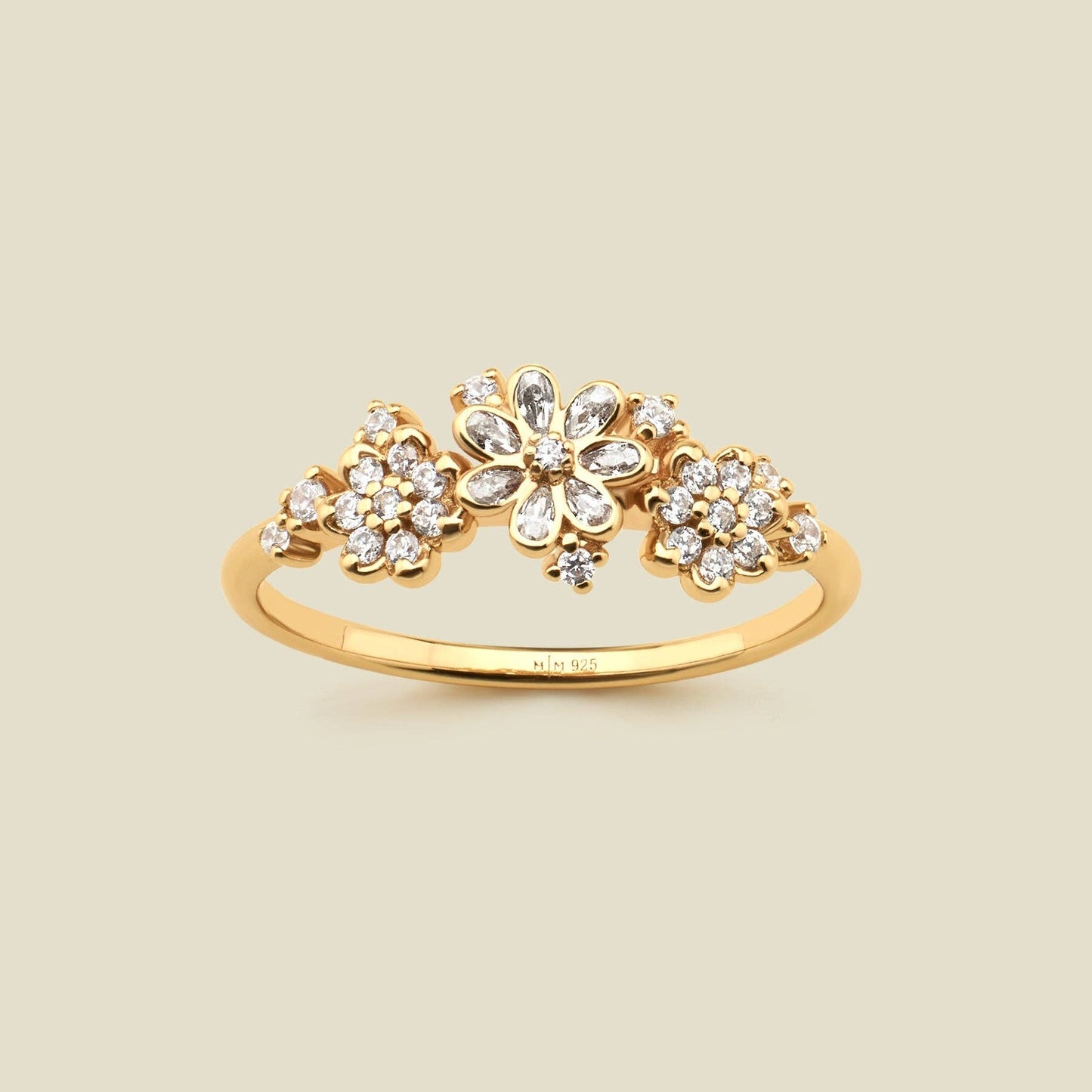 Flora Luxe Cocktail Ring: Gold Vermeil