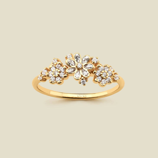 Flora Luxe Cocktail Ring: Gold Vermeil