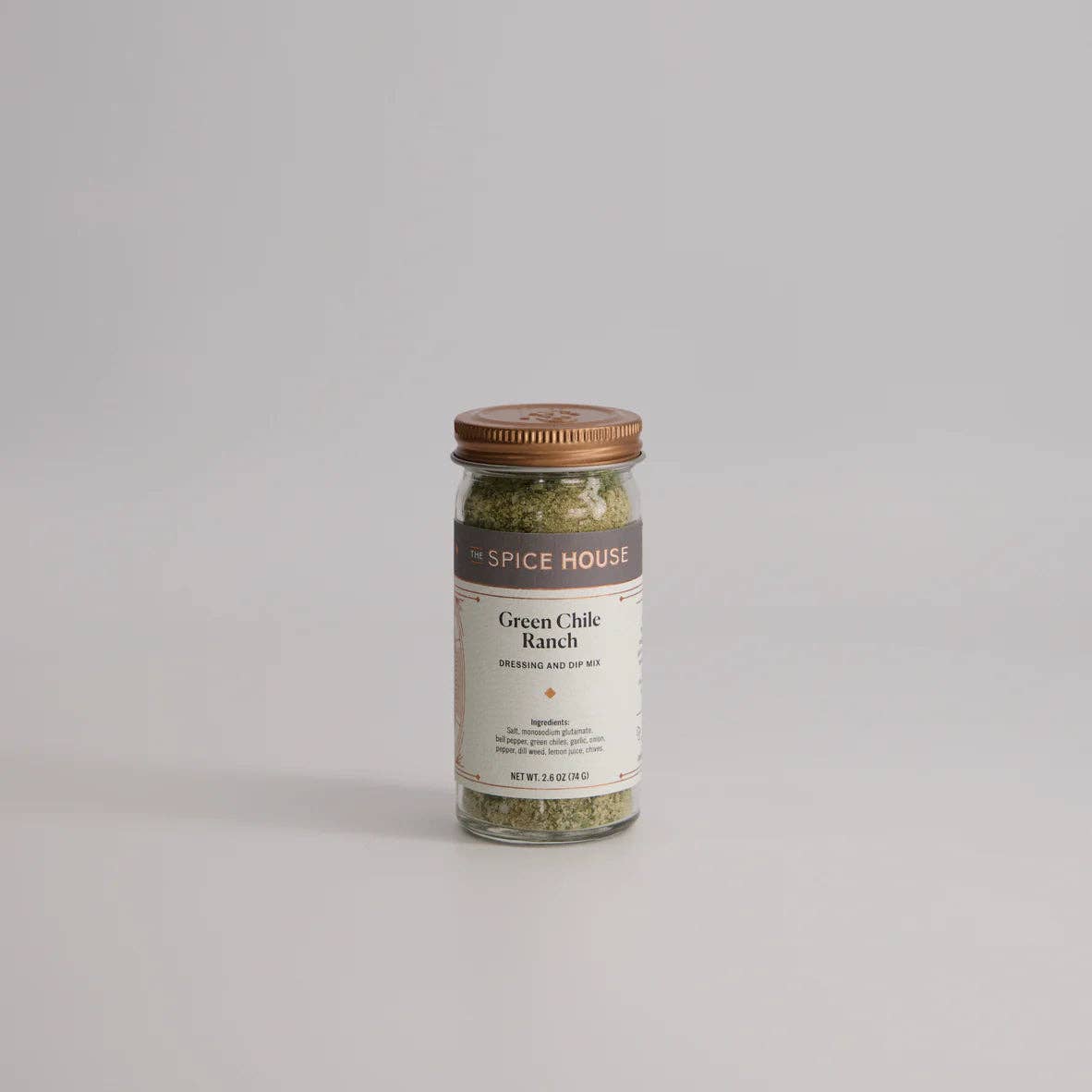 Green Chile Ranch Dressing and Dip Mix: Jar, 1/2 Cup, 2.6 oz.