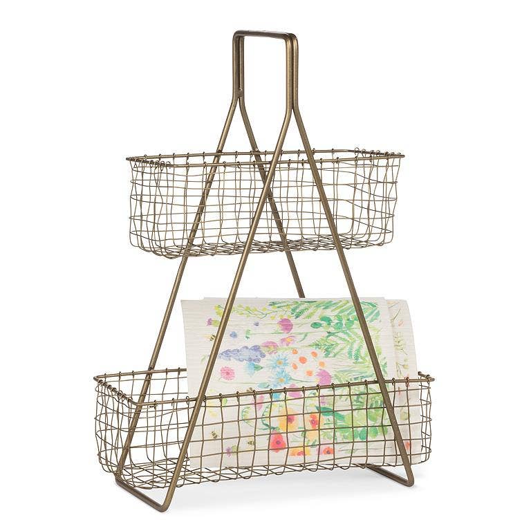 Standing Frame with 2 Baskets-16.5"H