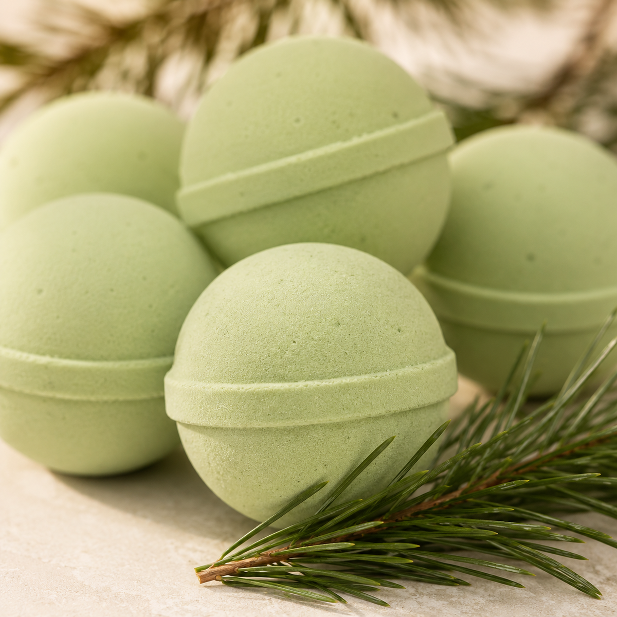 Mini Bath Bombs Gift Bag -Wreath Christmas Pine & Cedarwood