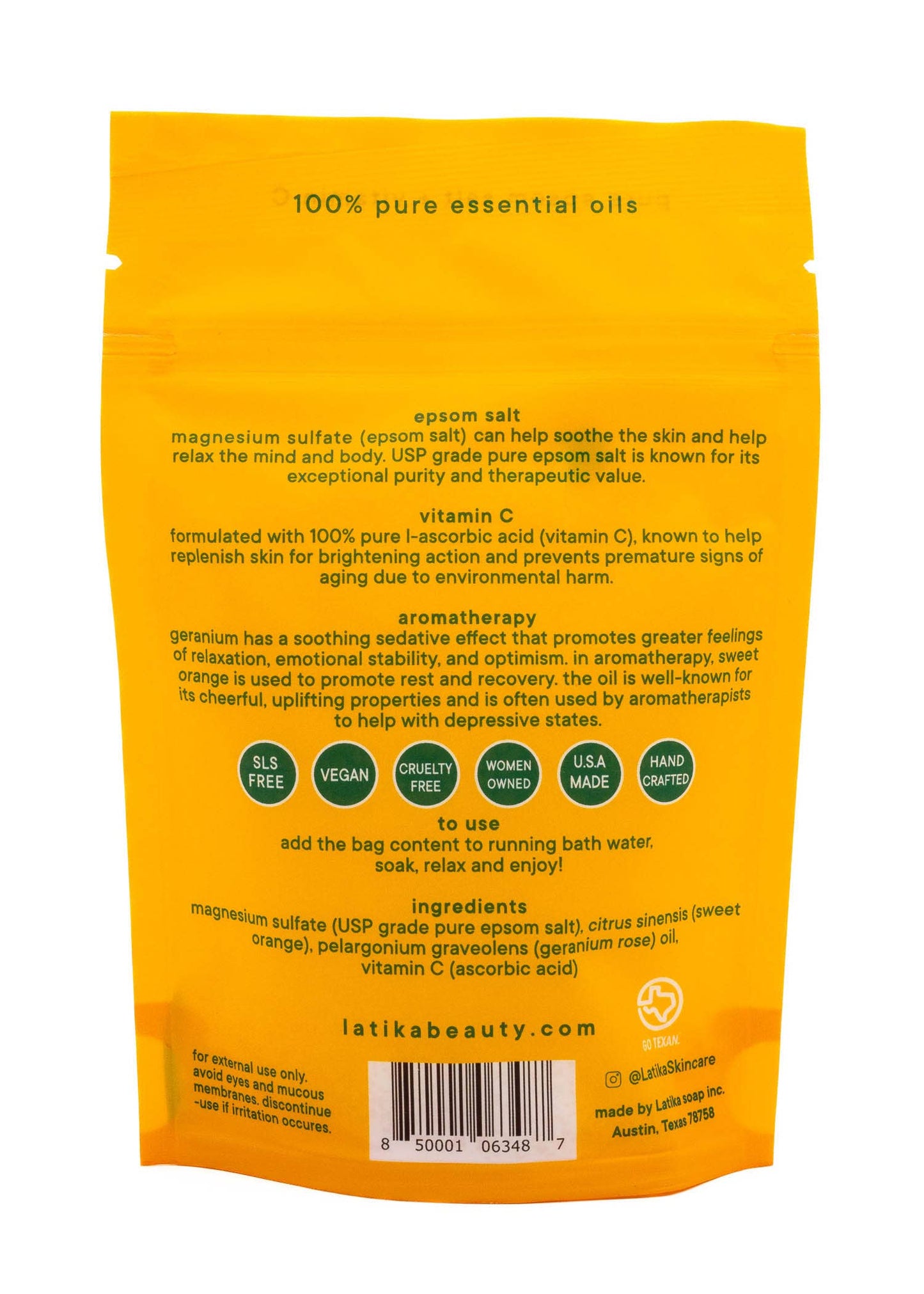 Vitamin C 🟡 Epsom Bath Salt