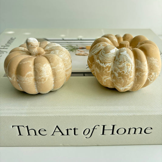 Concrete Pumpkin: Beige Marble