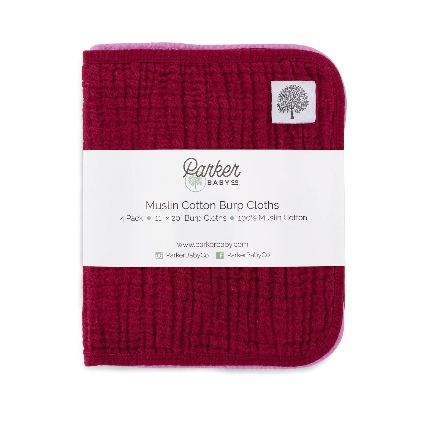 Rose - Muslin Burp Cloths
