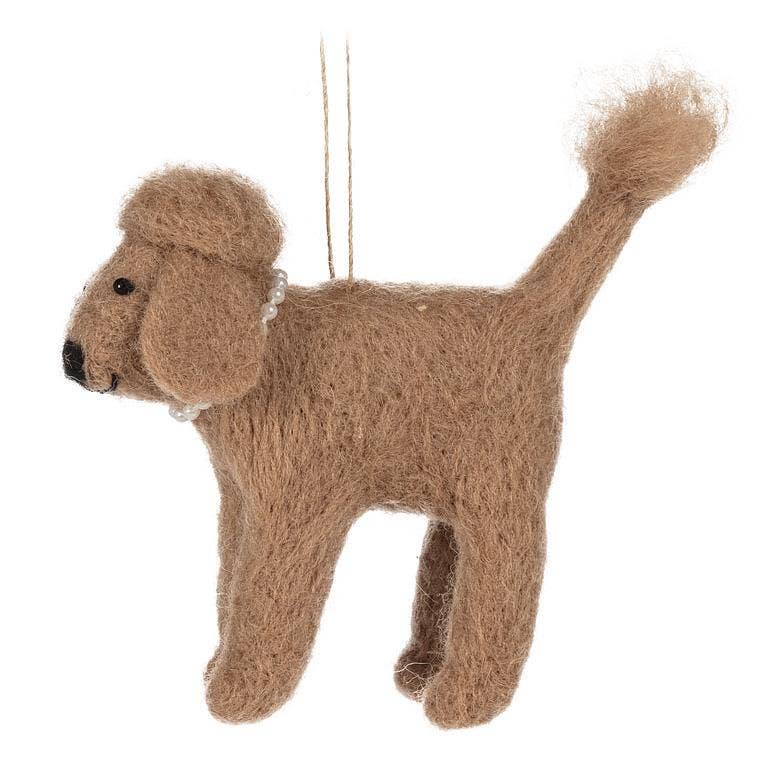 Poodles with Pearls Ornament-3"H