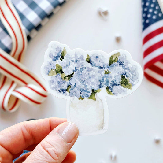 Blue hydrangeas sticker