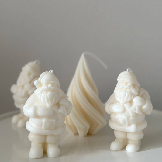 Santa Claus Candle: Ivory/Undyed / Unscented
