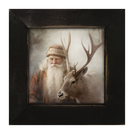 Old world Santa portrait: Black / Small