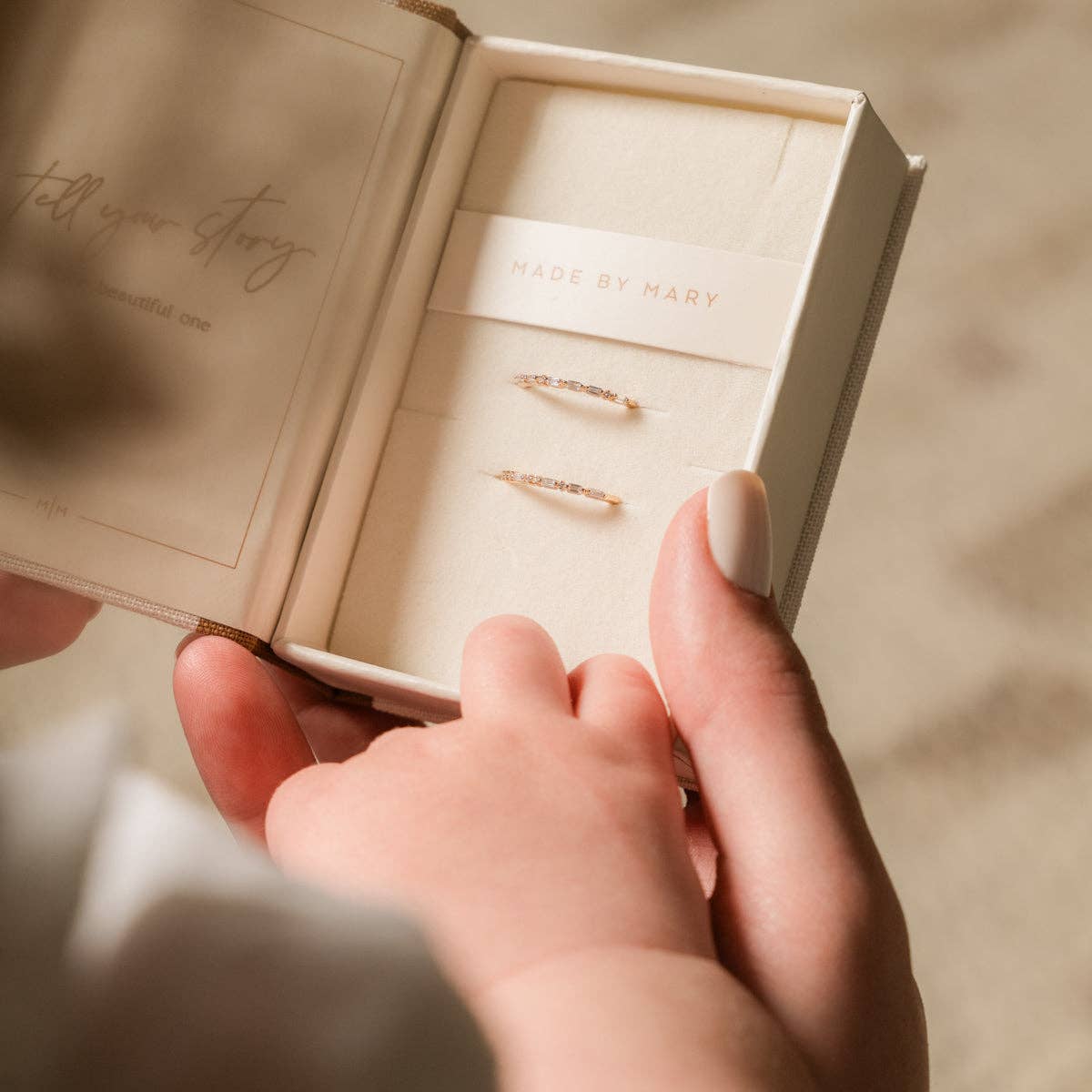 Mama Morse Code Ring: Gold Vermeil