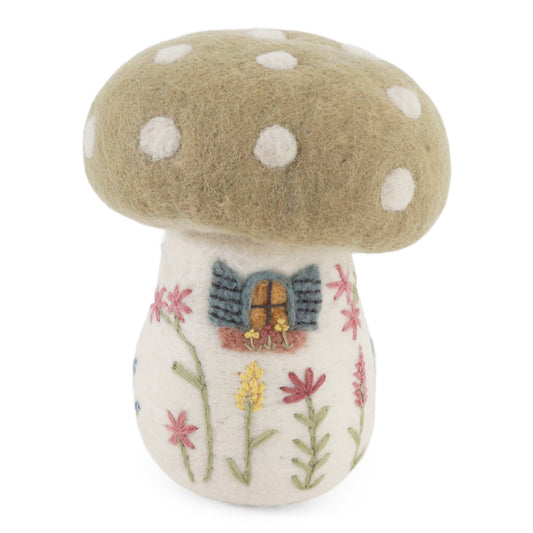 Large Spring Mushroom House w/Emb