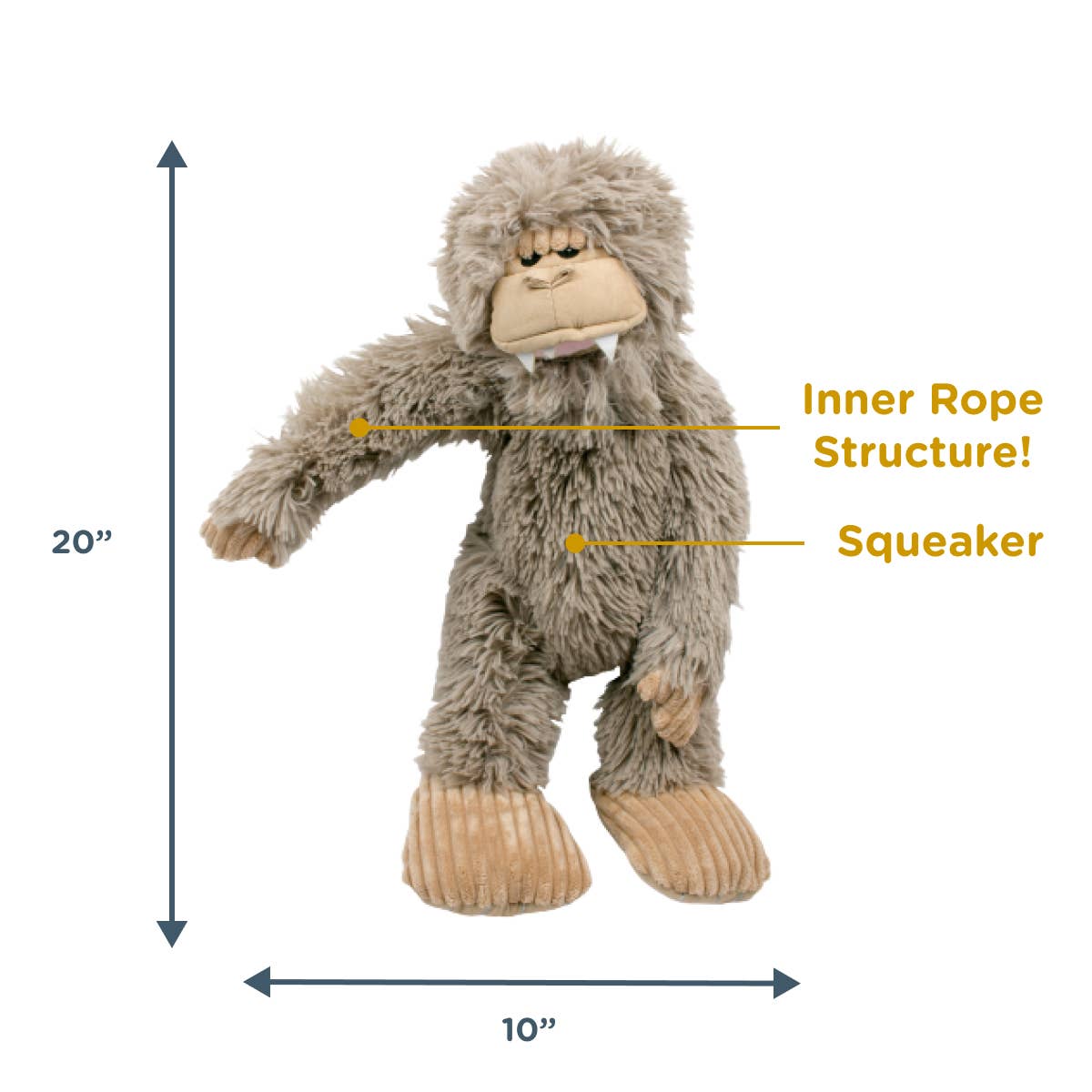 Stuffless Big Foot with Squeaker - 20"