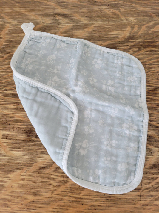 Multi-use Cloths- 3 PACK SET-SAME DESIGN: Daphne Icy Blue Floral