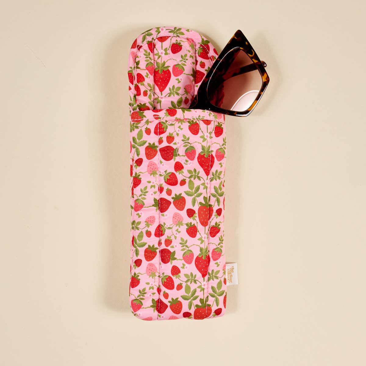 Puffy Sunglasses Case-Strawberry Fields