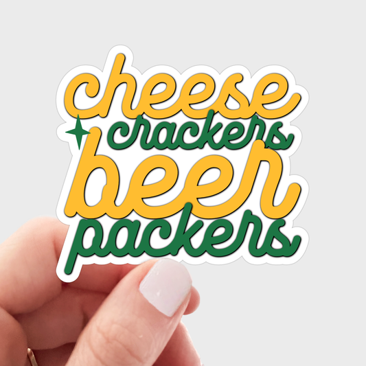 Cheese Crackers Beer Packers Sticker