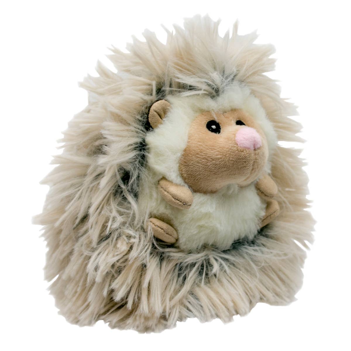 Real Feel Fluffy Baby Hedgehog with Squeaker Dog Toy - 5"