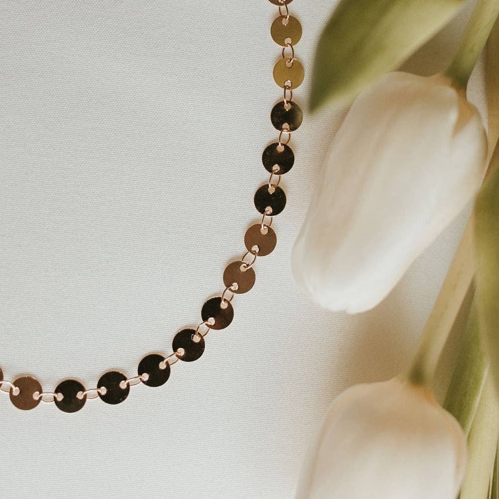 Chloe Gold Filled Coin Necklace: Gold