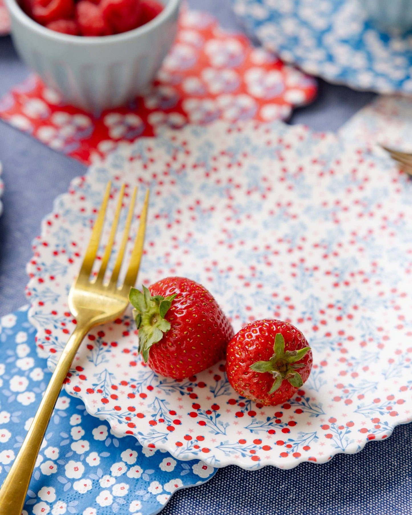 Floral Bamboo Paper Plate