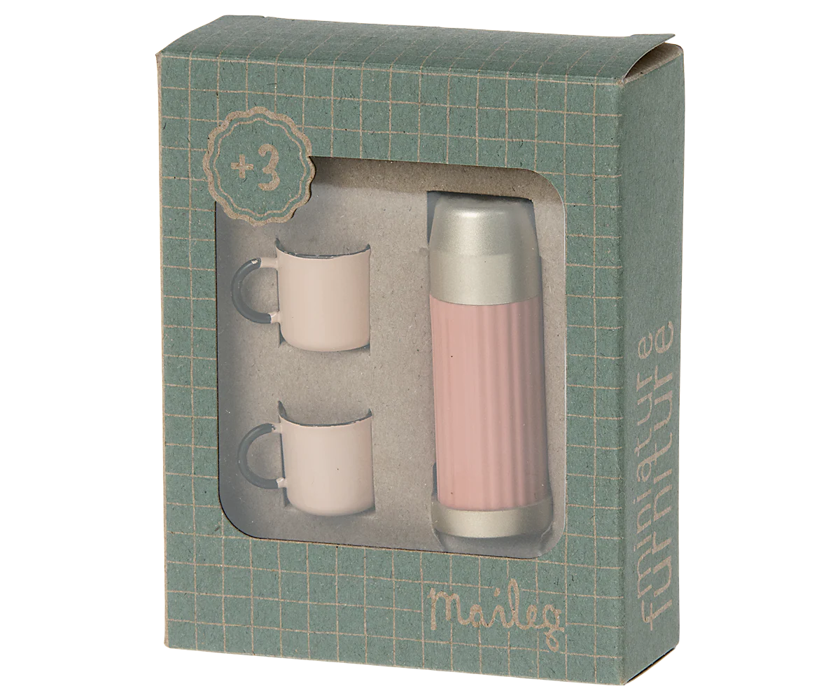 Thermos and cups - Soft  coral