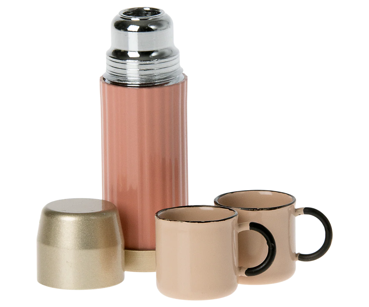 Thermos and cups - Soft  coral