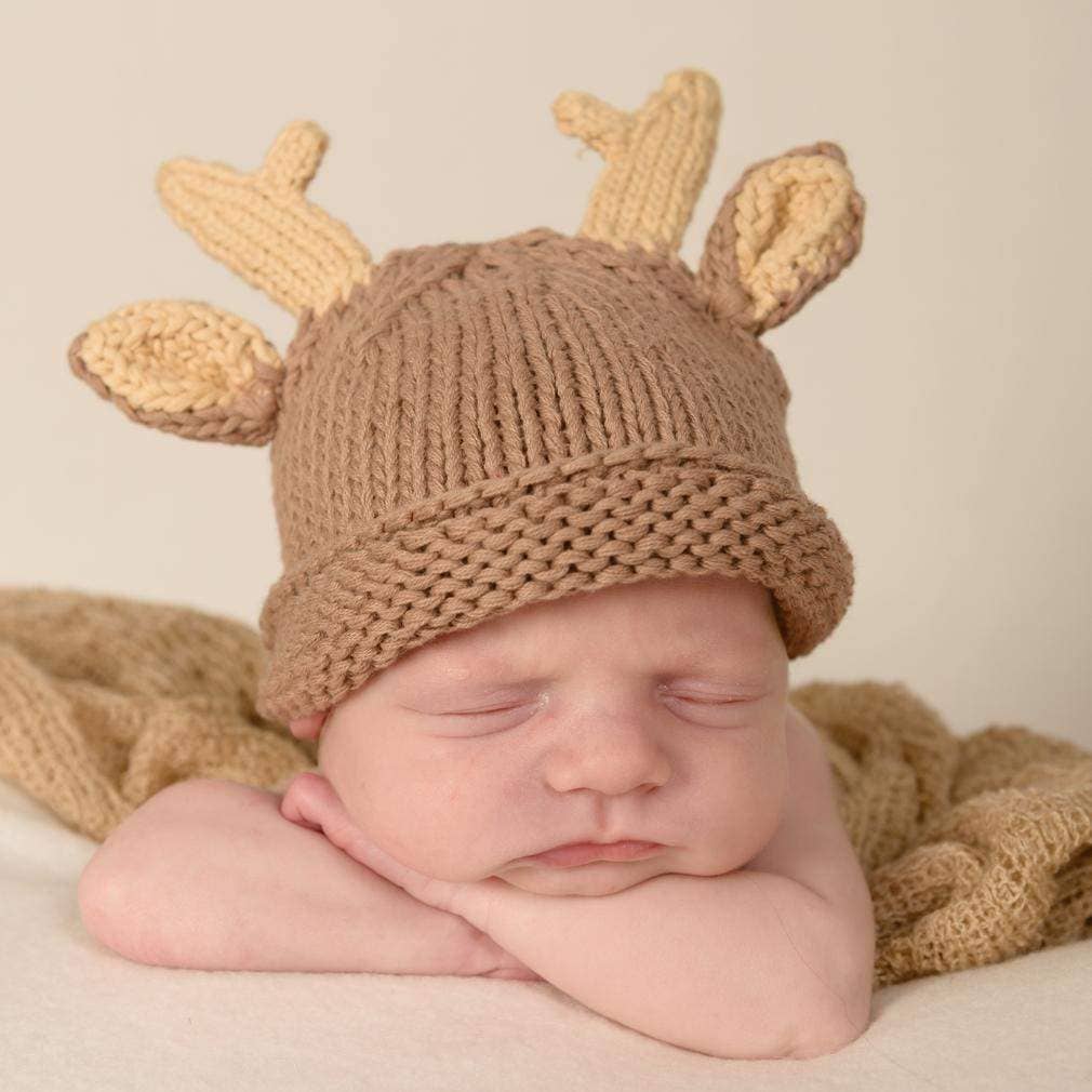 Newborn Baby Buck Beanie Hat