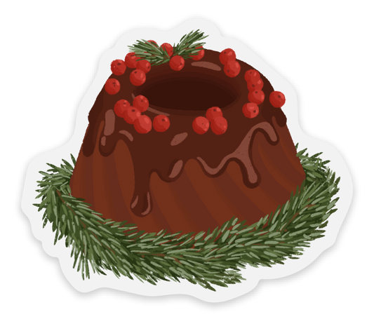 Clear Holiday Bundt Cake, 2.6x2.2”