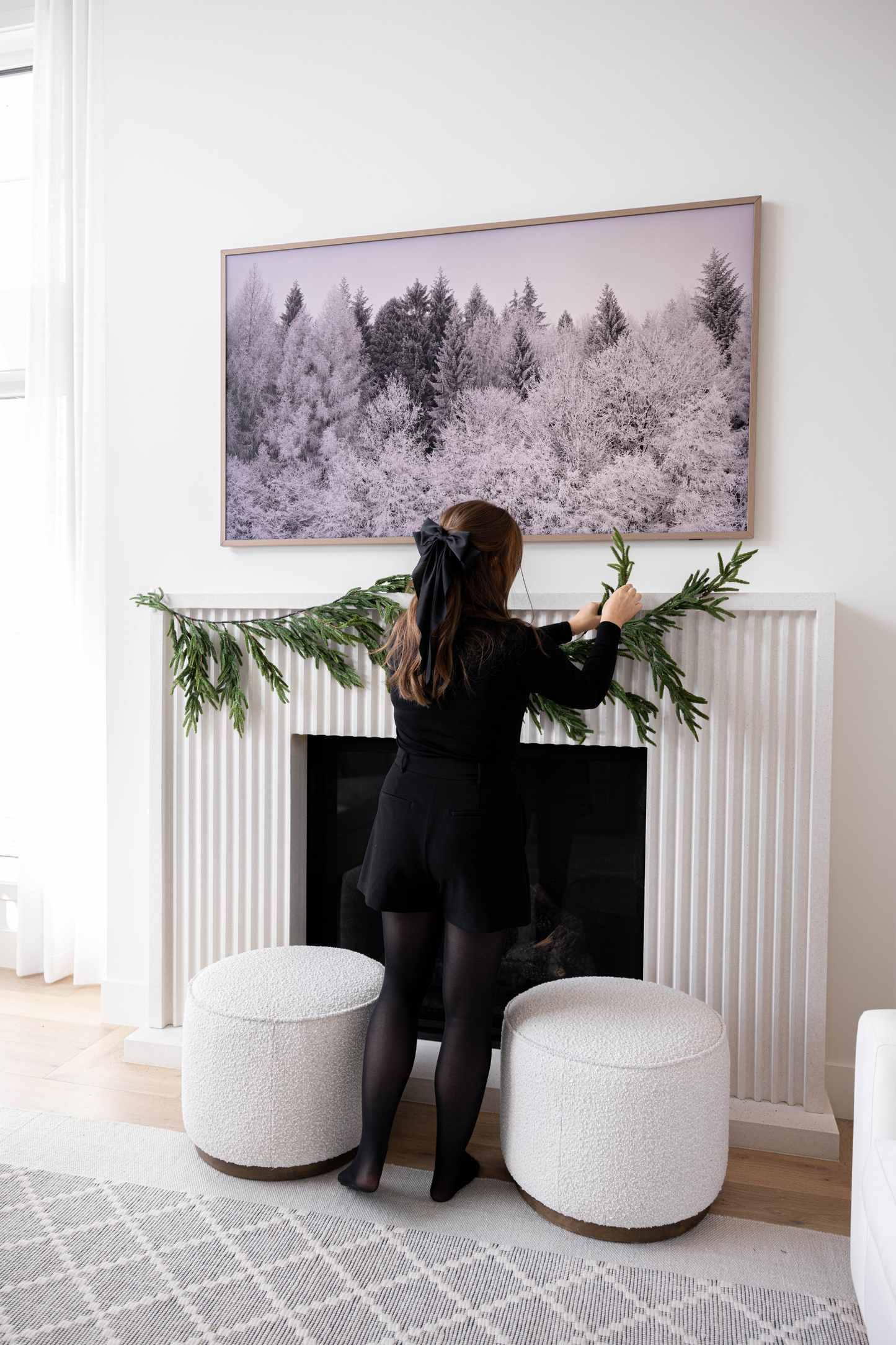 Norfolk Pine Christmas Garland Real Touch By Luxe B Co. - 6ft