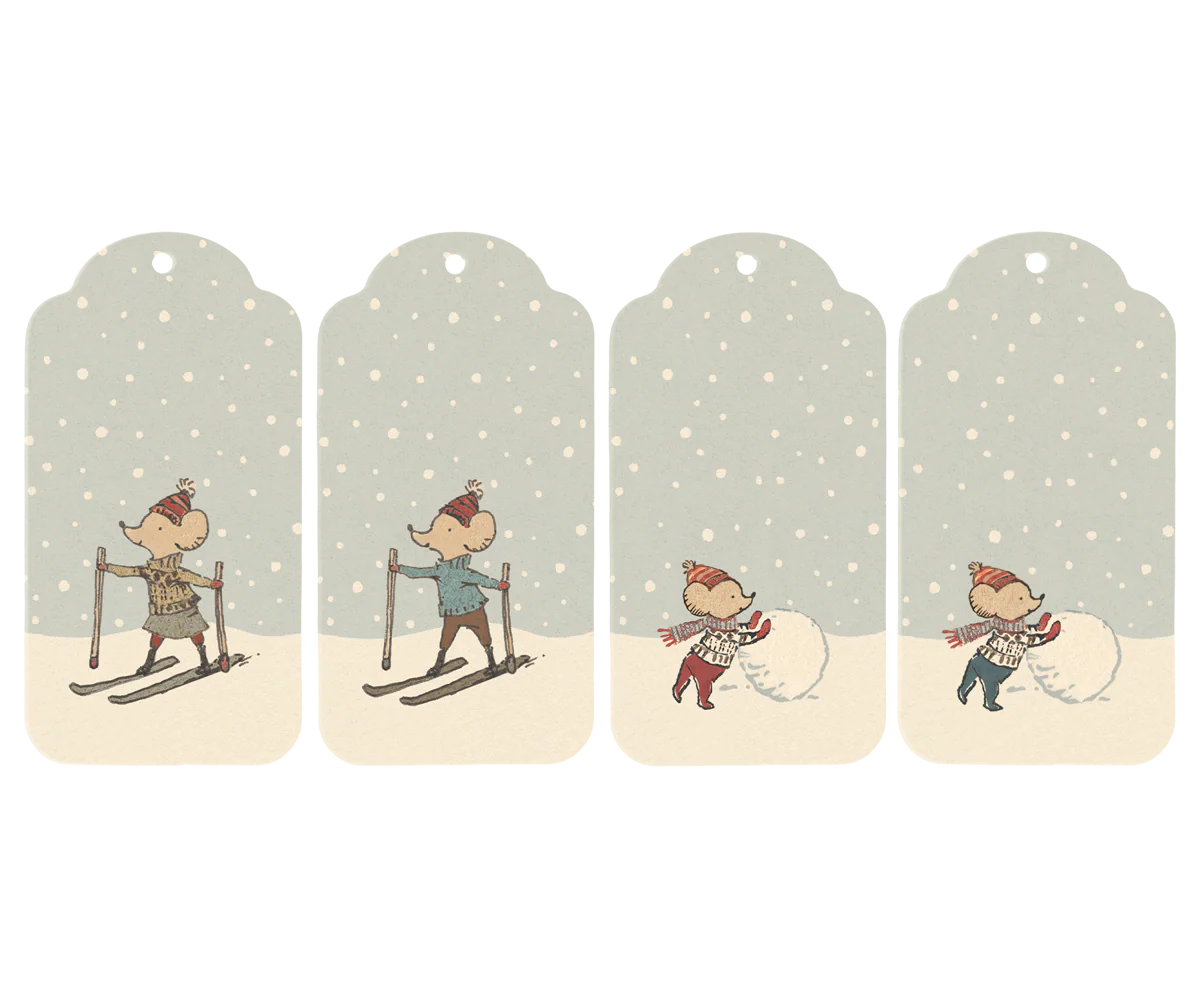 Christmas gift tags, 12 pcs